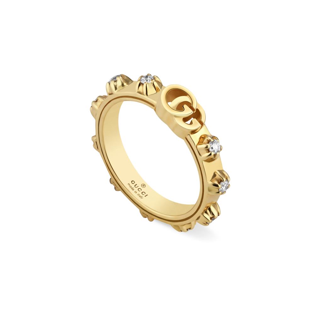 Anello in oro giallo con GG Running - GUCCI