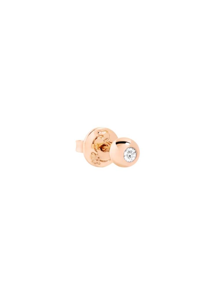 ORECCHINO DODO STUD BOLLICINE ORO ROSA E DIAMANTE - DODO