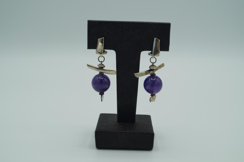 ORECCHINI PIETRE CORTI Viola - MANFREDI
