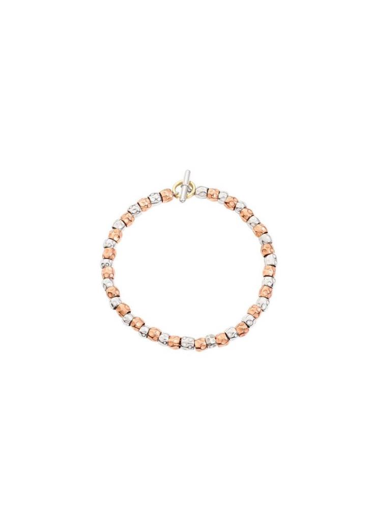BRACCIALE GRANELLI ARGENTO/ORO ROSA - DODO