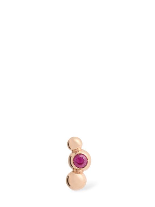 Orecchino Bollicine in oro rosa 9kt / rubino - DODO