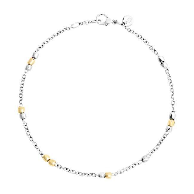DODO BRACCIALE MINI GRANELLI ROSARIO IN ARGENTO E ORO GIALLO 18K - DODO