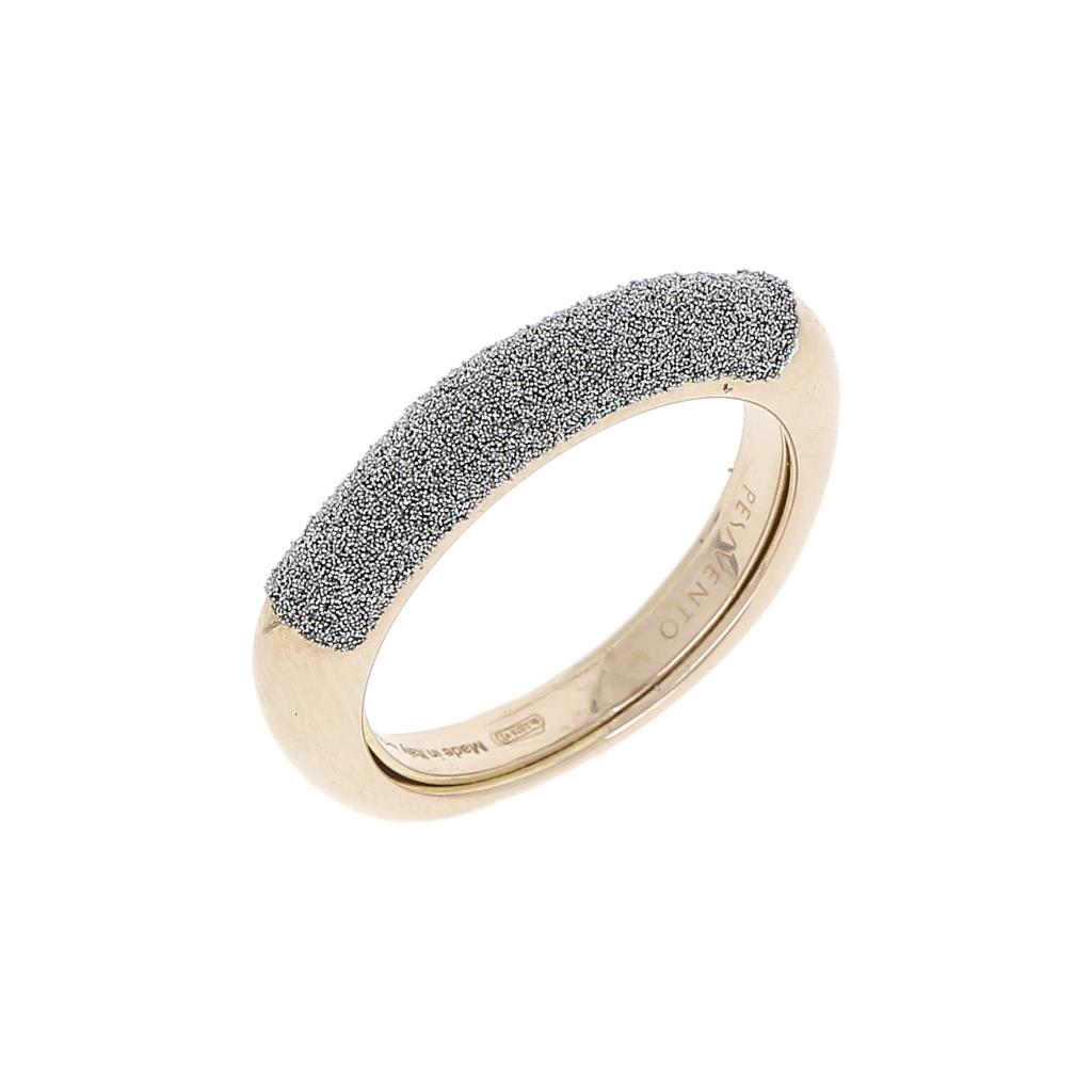 orecchino Basic in oro 18 carati e polvere di diamanti grigia misura M(14-15-16) - PESAVENTO