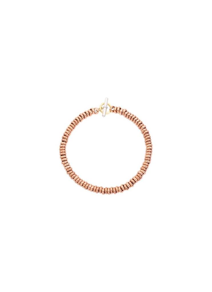 KIT BRACCIALE DODO RONDELLE IN ORO ROSA 17 CM - DODO