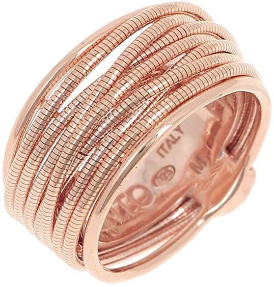 ANELLO DNA SPRING PESAVENTO MULTIFILO  ARGENTO ROSA MISURA L(MODIFICABILE 17-18-19) - PESAVENTO