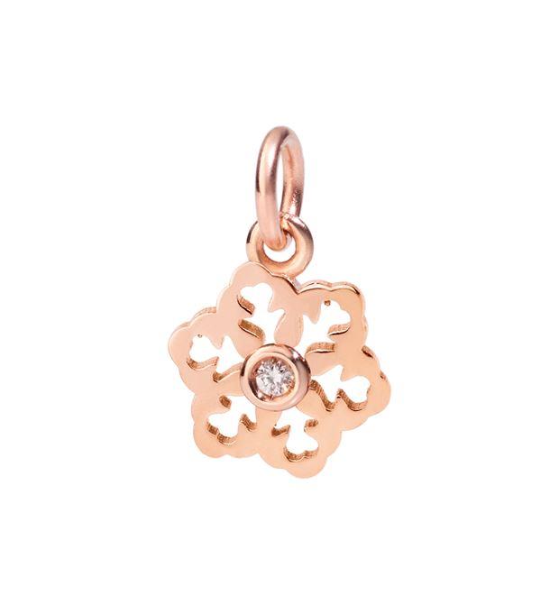 Fiocco Di Neve in Oro Rosa e Diamante Brown - DODO