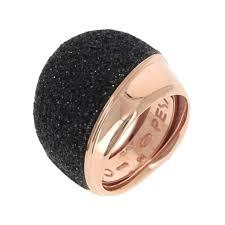 anello pesavento polvere di sogni colore argento rosa e polvere nera misura M (modificabile 14-16) - PESAVENTO