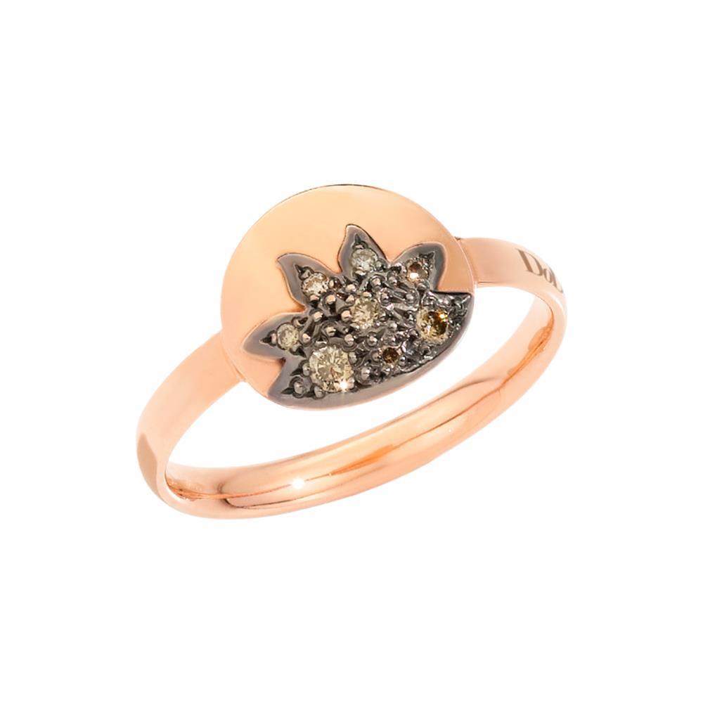 Anello Moon & Sun in oro rosa 9kt e diamanti - DODO